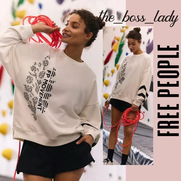 Free People sweatshirt all star buti logo pullover Large